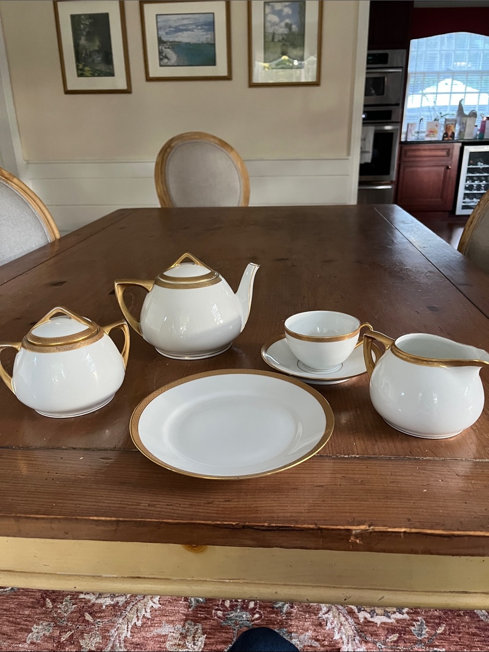 Antique plate cup saucer sugar creamer and teapot… excellent condition